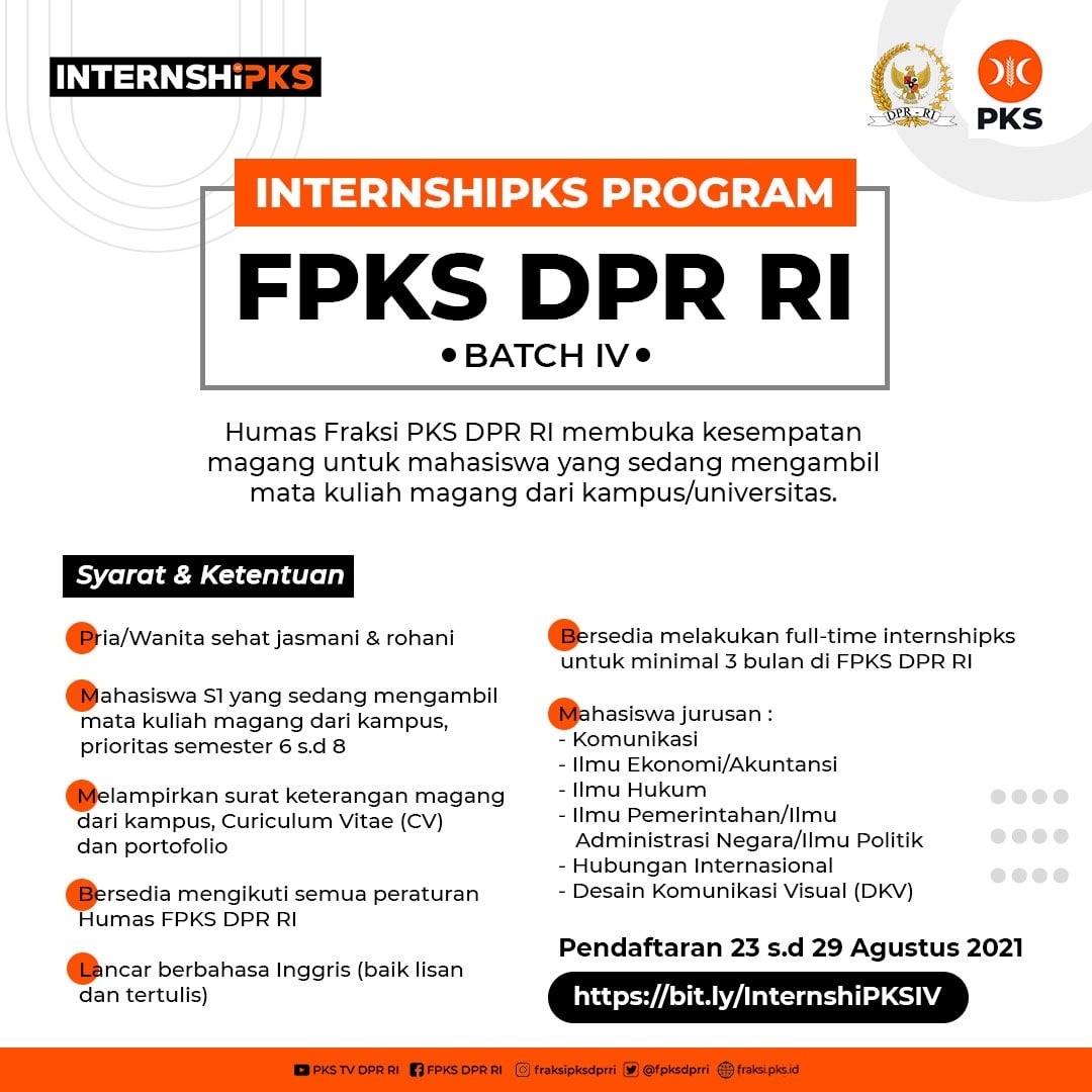InternshiPKS Program Fraksi PKS DPR RI