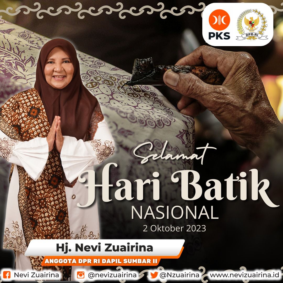 Hari Batik Nasional 2023 Nevi Zuairina Batik Warisan Budaya Indonesia